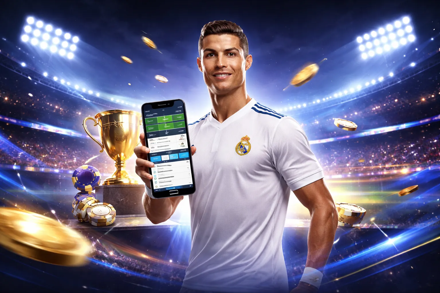 Hình ảnh banner blog với chủ đề tài game nổ hũ ăn tiền, thể hiện chiến thắng và niềm vui